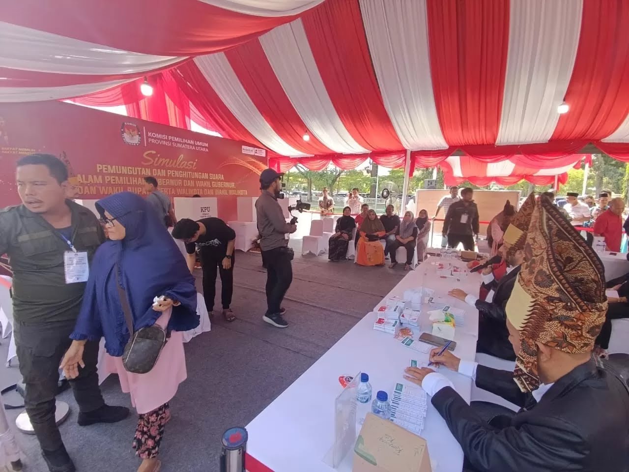 KPU Provinsi Sumut Menggelar Simulasi Pencoblosan Pilkada di Kota Pematang Siantar